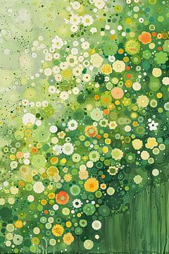 Blossom Spectrum van Abstract Schilderij