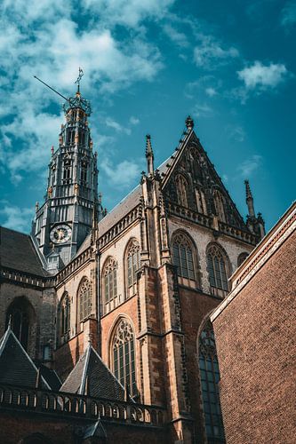Gothic architecture of the Great Church in Haarlem