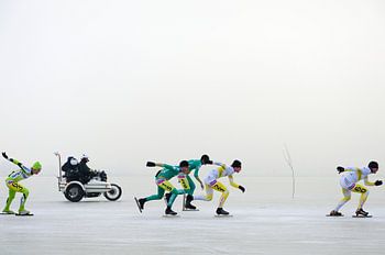 NK schaatsen 2009 op de mistige Oostvaardersplassen