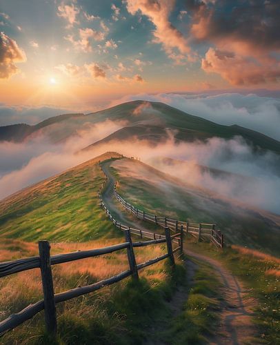 Golden light, magical view