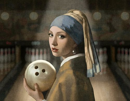 Girl with a Pearl Earring - bowling edition by Emiel de Lange