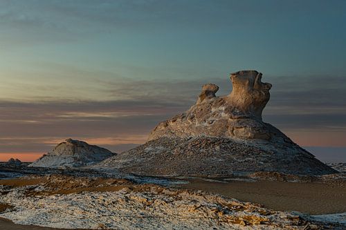 Sunset at White Desert National Park in Egypt