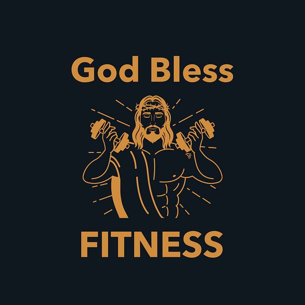 God zegene Fitness van Poster Art Shop