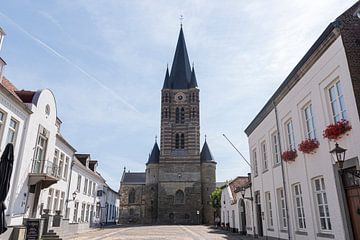 Church tower on the square in Thorn, the white pearl of Limburg by Merijn Loch