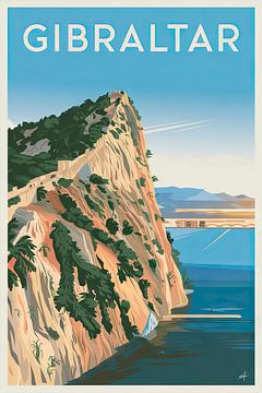 Gibraltar, Groot-Brittannië. van Poster Art Shop