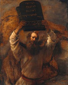 Moses zerschmettert die Gesetzestafeln, Rembrandt van Rijn