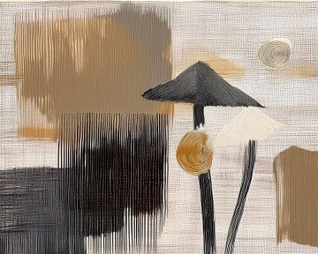 Abstract Paddenstoelen - uit de serie Herfst in Structuren 6 van Studio Pieternel