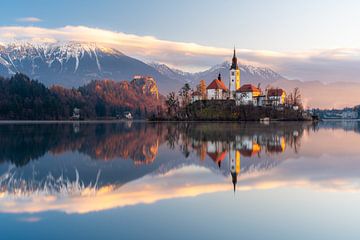 Sunrise at Lake Bled