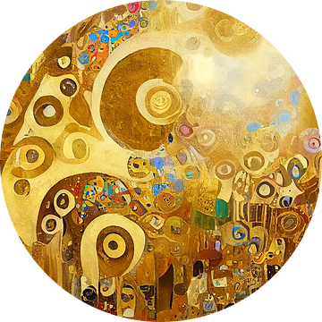 De Hemel in de stijl van Gustav Klimt van Whale & Sons