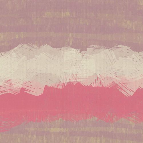 Abstracte minimalistische schilderij van een landschap 002