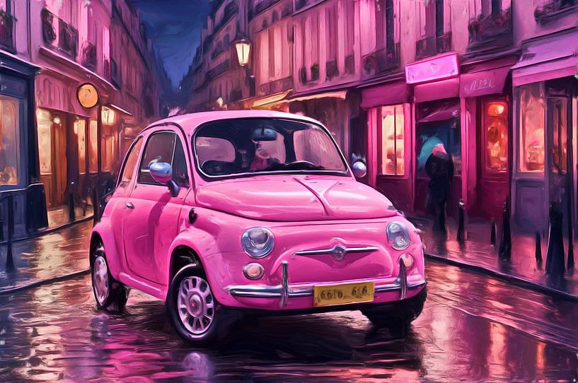 Fiat 500 - Pretty In Pink II von DeVerviersBelgium