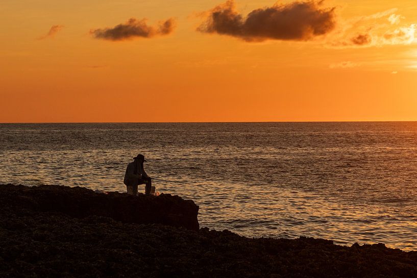 L'extrémité de Curaçao au coucher du soleil. par Janny Beimers