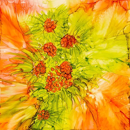 In oranje