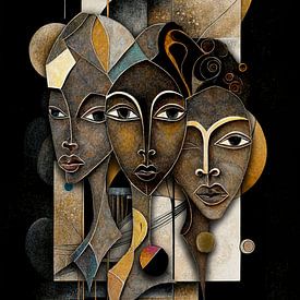 Afrikaans Abstract 5 van Joost Bolten