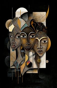 Afrikaans Abstract 5 van Joost Bolten