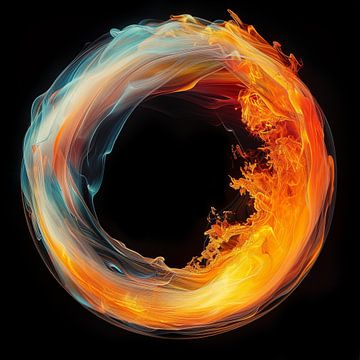 Vuur cirkel portret van TheXclusive Art