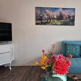 Klantfoto: Landschap Schilderij van ARTEO Schilderijen, als artframe