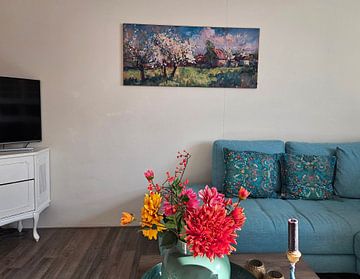 Klantfoto: Landschap Schilderij van ARTEO Schilderijen