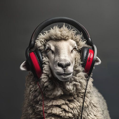 Schaf mit Kopfhörer von YArt