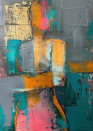 Woman Gold Orange | Elegant Woman in Colour by Eye catching paintings