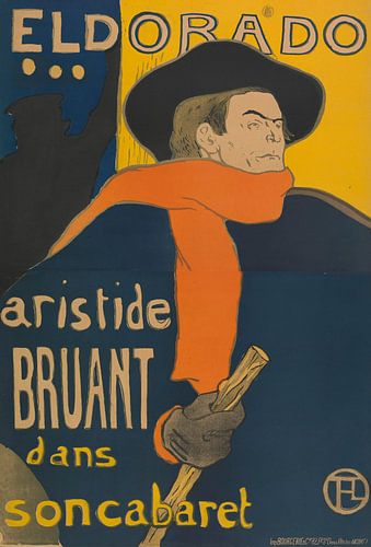 Affiche voor het optreden van Aristide Bruant in het café-concert Eldorado