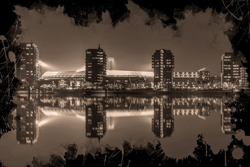 Feyenoord ART Stade Rotterdam "De Kuip" Réflexion par MS Fotografie | Marc van der Stelt