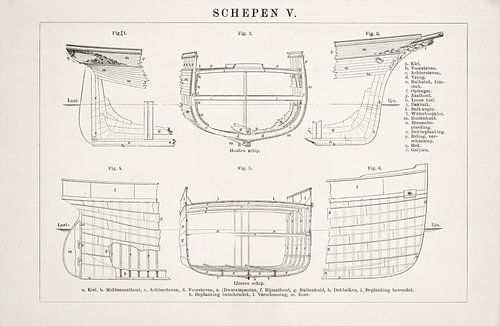 Assiette vintage Ships V