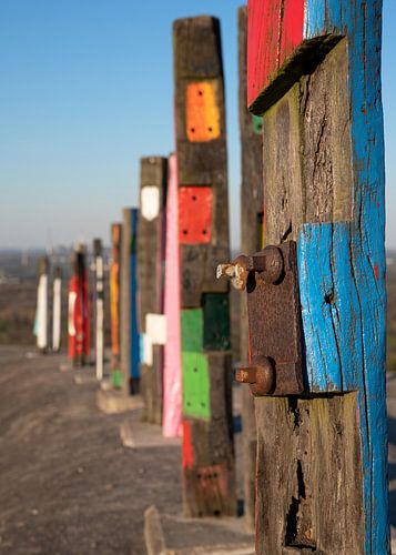 Oriëntatiepunt op de slakkenberg van Haniel, Bottrop, Duitsland
