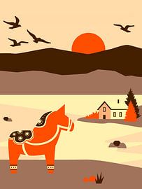 Paysage scandinave en Suède sur Mad Dog Art