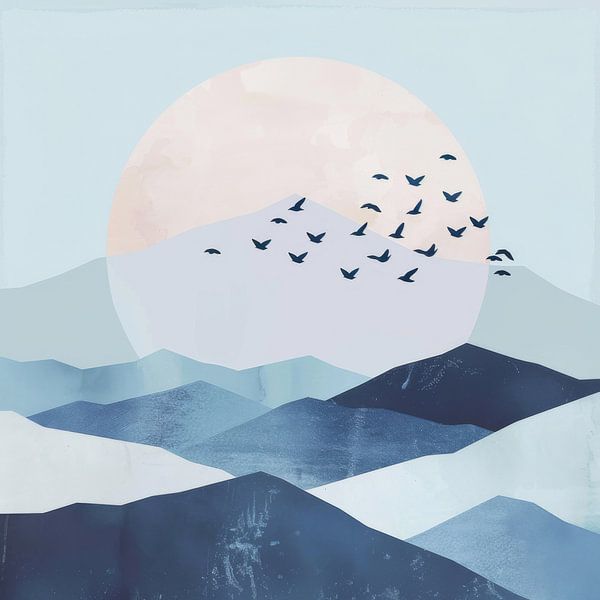 Minimalist landscape by Poster Art Shop