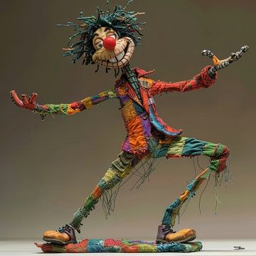 colourful whimsical doll by Gelissen Artworks