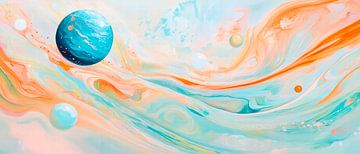 Fantasierijk planetenlandschap van Poster Art Shop