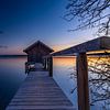 Coucher de soleil sur le lac Ammersee sur Hans-Bernd Lichtblau