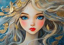 La fille en or sur Peintures accrocheuses