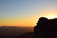 Net voor de echte zonsondergang, Zuid Afrika