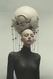 Le numérique a créé une très belle femme dans un style haute couture sur Art Bizarre