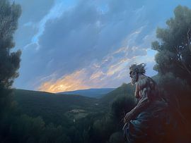 Zeus begins storm with clouds by FJB