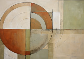 Moderne Erdtöne Beige von Abstraktes Gemälde