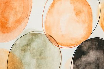 Aquarelles abstraites et formes sur Poster Art Shop