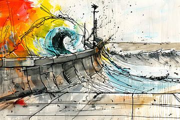 Breaking Wave van Adriana