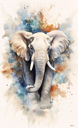 olifant in multicolor