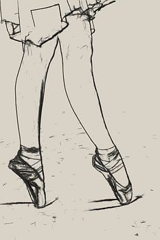 Jambes d'une jeune ballerine