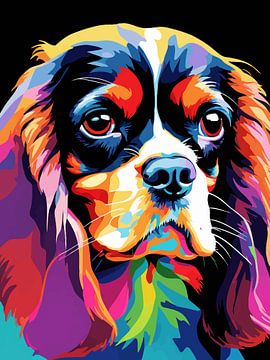 Cavalier King Charles Spaniel Pop Art van MIROKKU