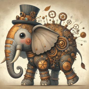 Steampunk Elephant by Jutta Maria Pusl