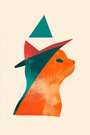 Creative cat in geometric style by Poster Art Shop