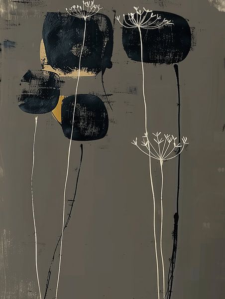 Botanical print in Japandi style by Japandi Art Studio