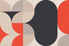 Zen garden, retro Scandinavian abstract modern