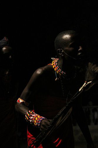 Dansende Masai Mara in Kenia, Afrika