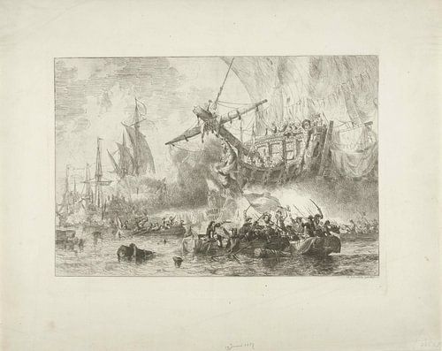 Hendrik Frans Schaefels, Capture du Royal Charles (1667), 1847 sur Atelier Liesjes