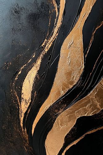 Elegante abstracte lijnen in zwart en goud